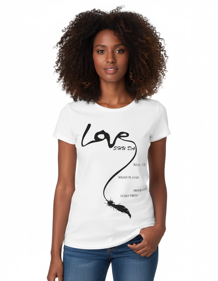 Berrak Love Baskılı Bayan T-Shirt 8007