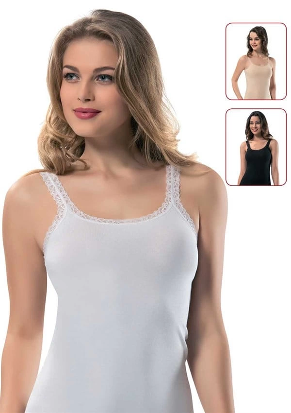 Erdem Bayan Dantel Askılı Kaskorse Atlet 2116