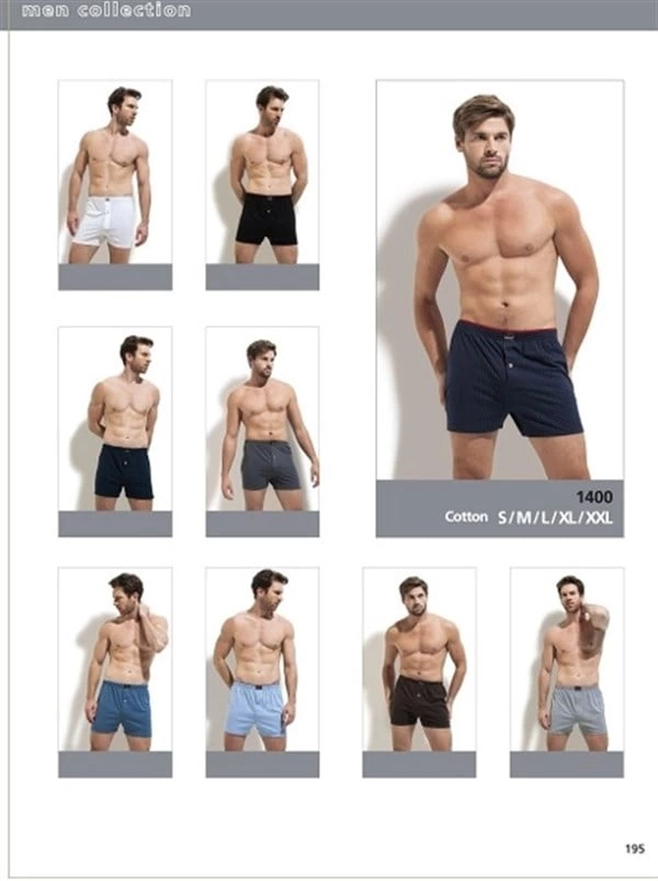 Erdem Erkek Penye Boxer 1400 Asorti M