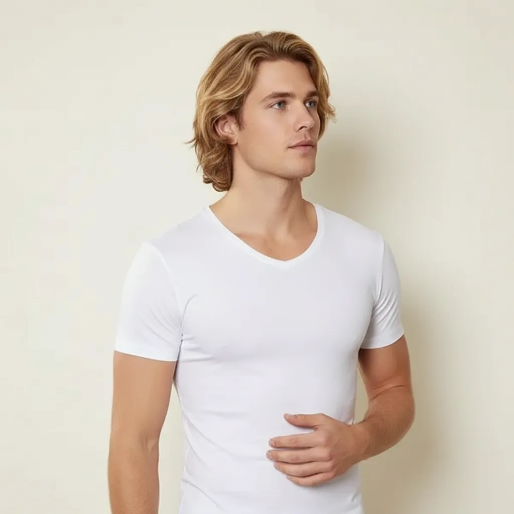 Şahinler Erkek Licralı V Yaka Atlet E072