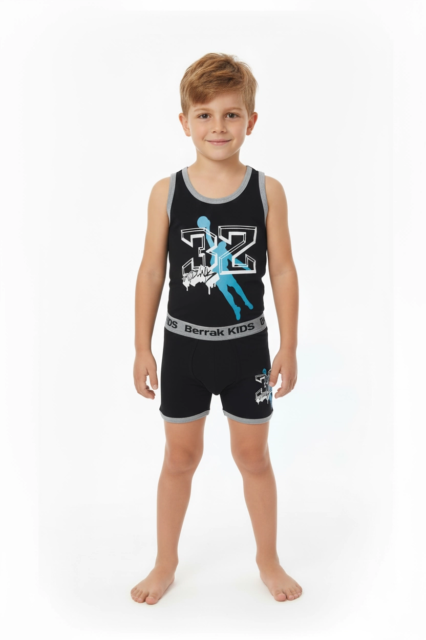 Berrak Baskılı Elastan Çocuk Takımı 1511