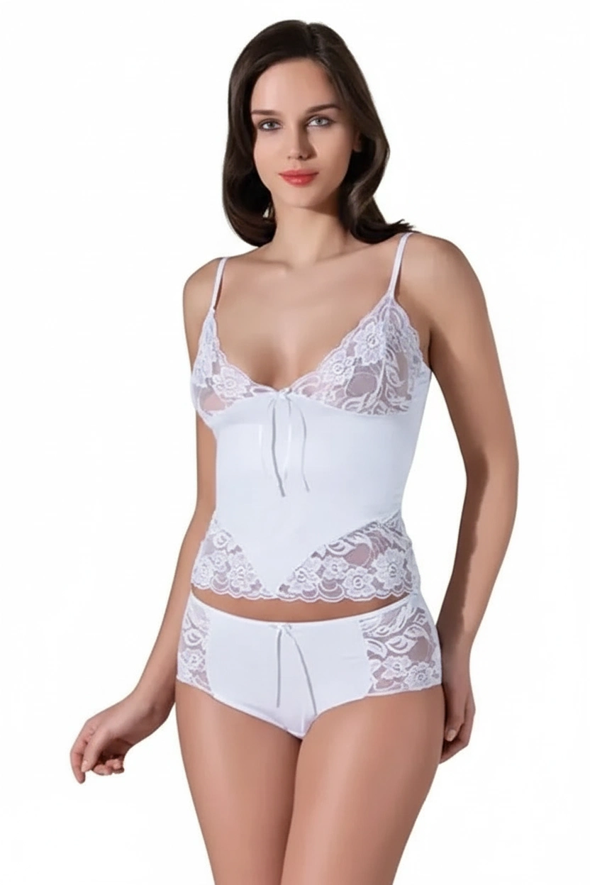 KadınTüllü Atlet ve Külot Takımı Şahinler Marka  B331