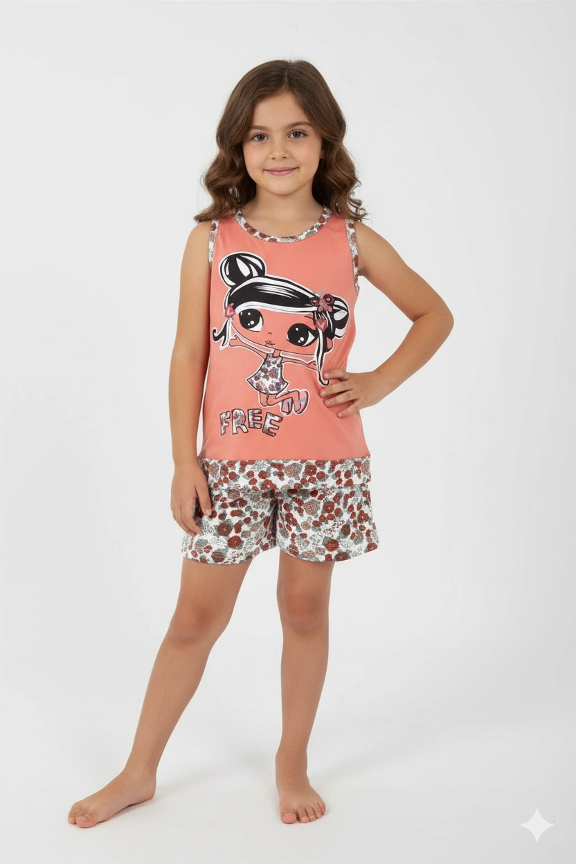 Kız Çocuk Şortlu Takım 6525