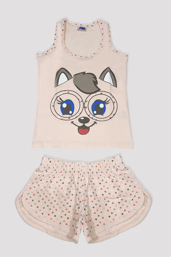 Kız Çocuk Baskılı Şortlu Takım 6526