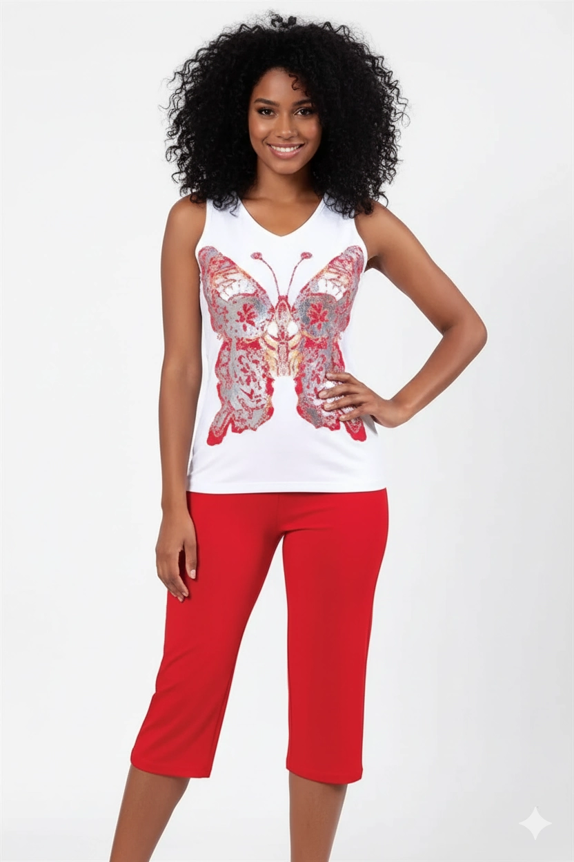 Şahinler Kadın Kelebek Baskılı Takım 457