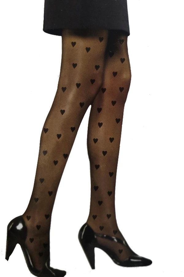 Bali Bayan Desenli Külotlu Çorap Kalp