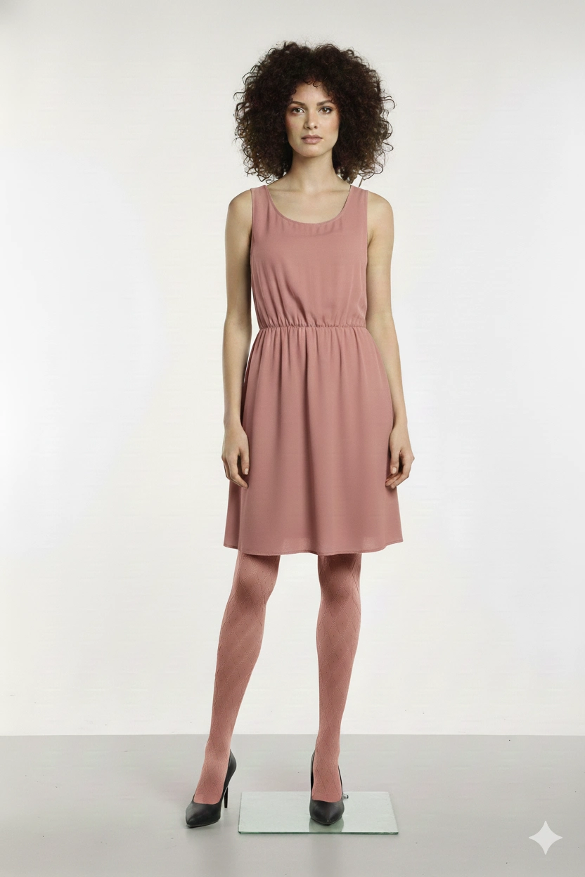 Daymod Delhi File Desenli Kadın Külotlu Çorap