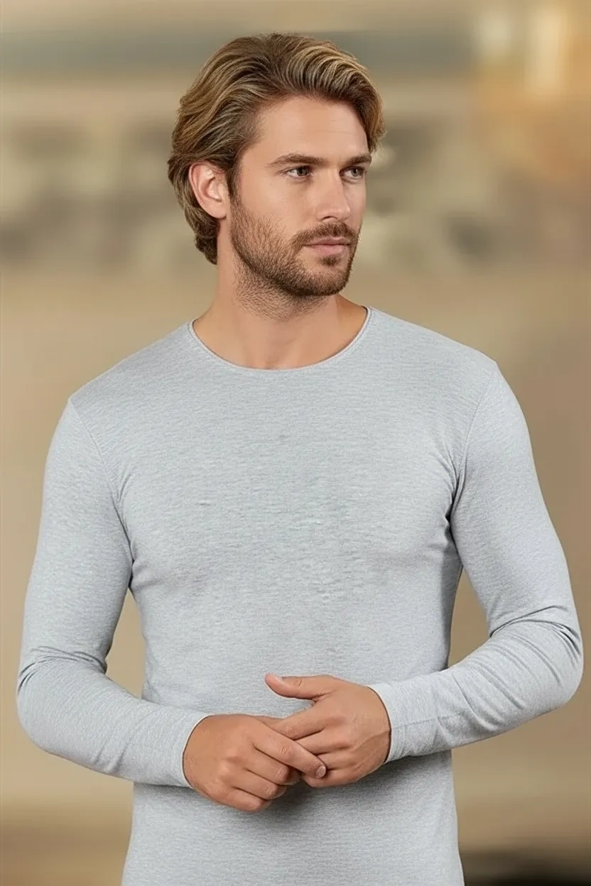 Şahinler Erkek Likralı Uzun Kol O Yaka E070