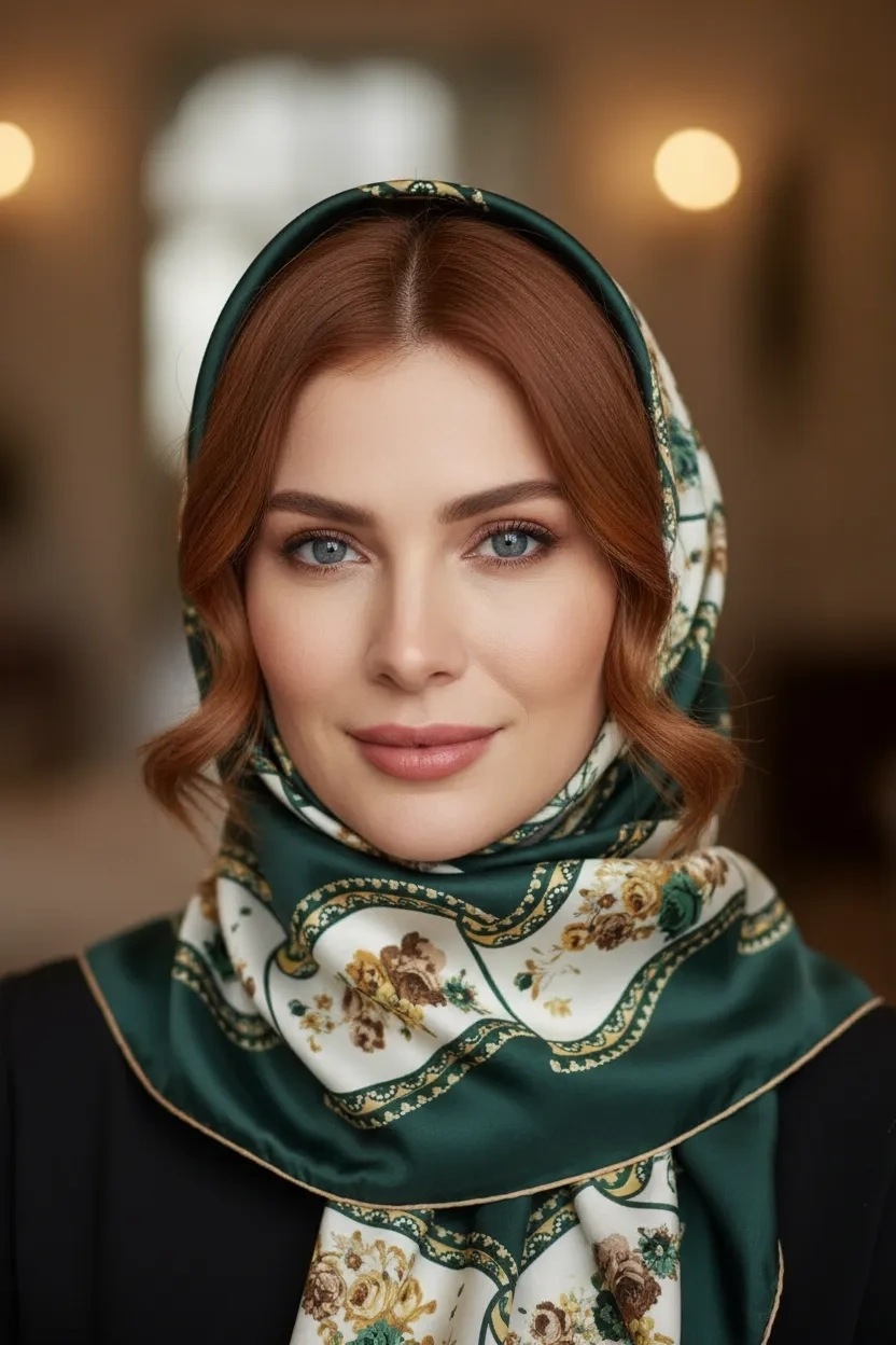 Mısırlı Polyester Eşarp Desen 4