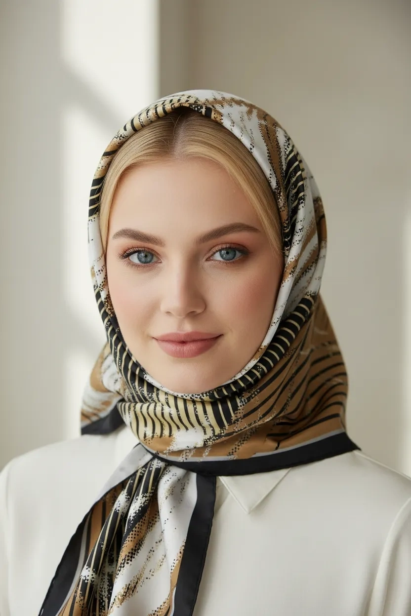 Mısırlı Polyester Eşarp Desen 6