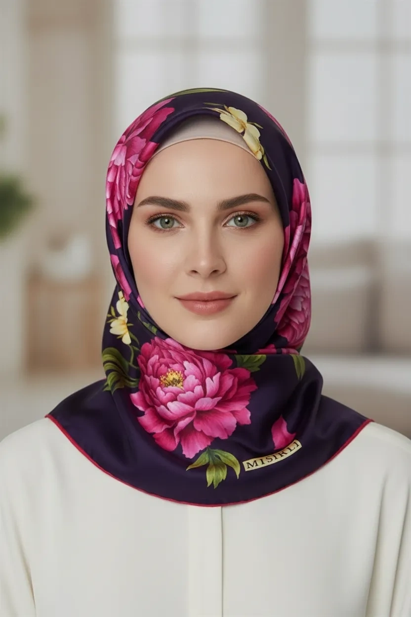 Mısırlı Polyester Eşarp Desen 10