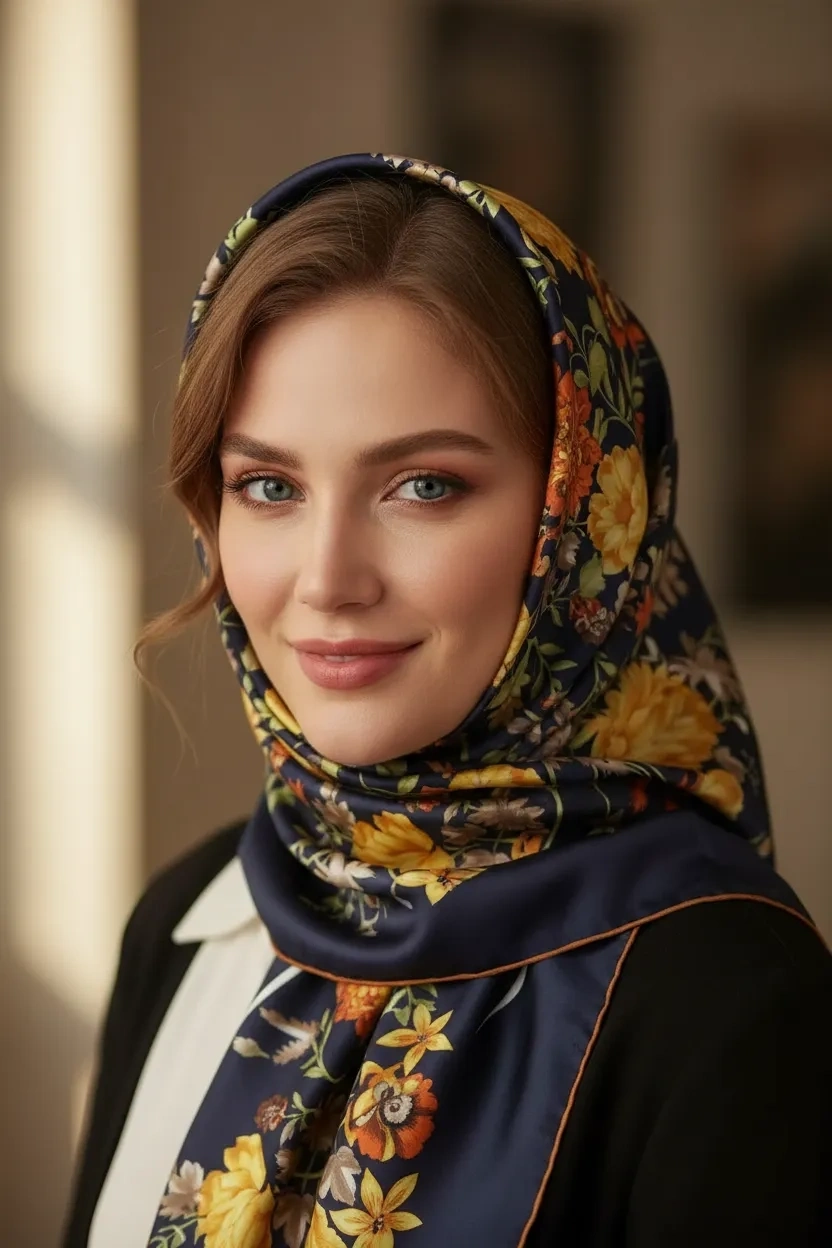 Mısırlı Polyester Eşarp Desen 13