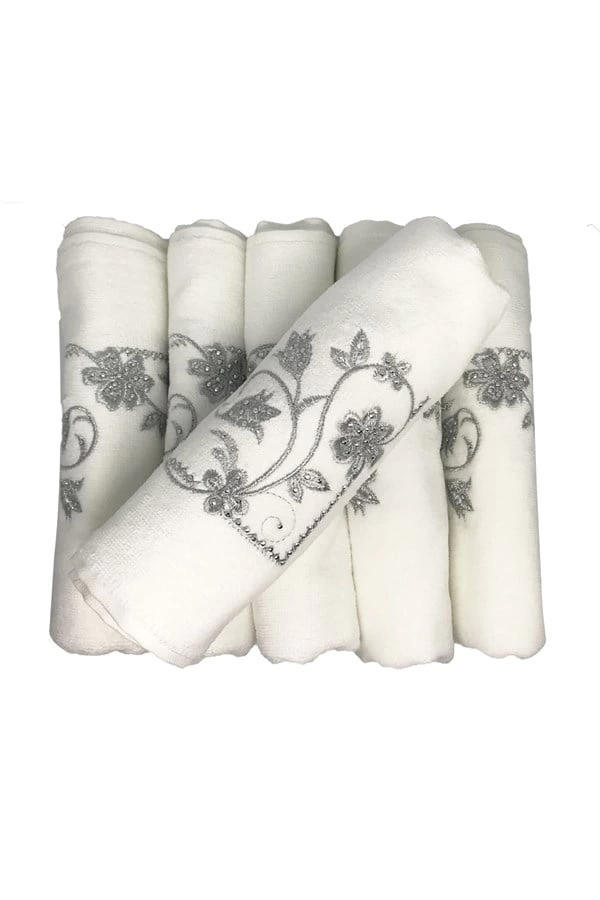 Bulteks Simli Nakışlı Kadife Havlu 30X50 Desen 3