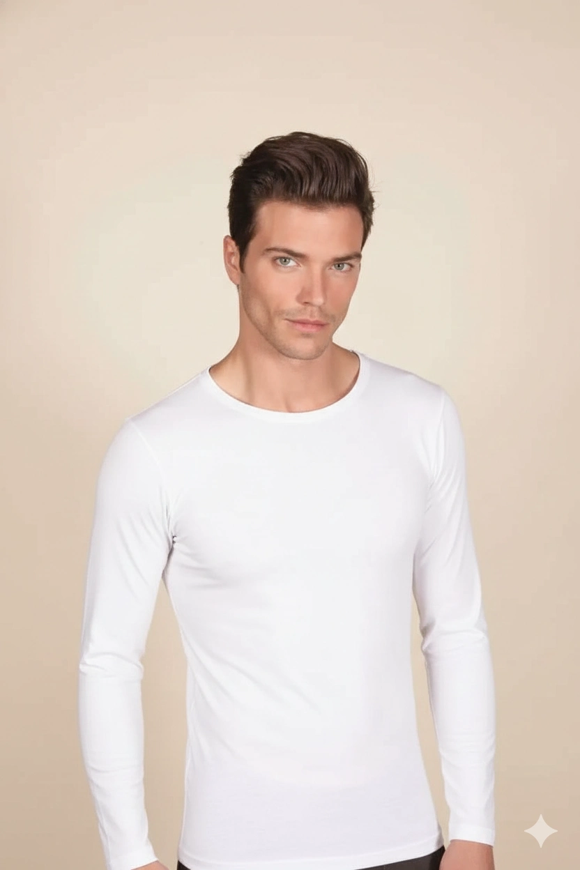 Berrak Erkek Likralı Süprem Uzun Kol Bisiklet Yaka Badi 1025