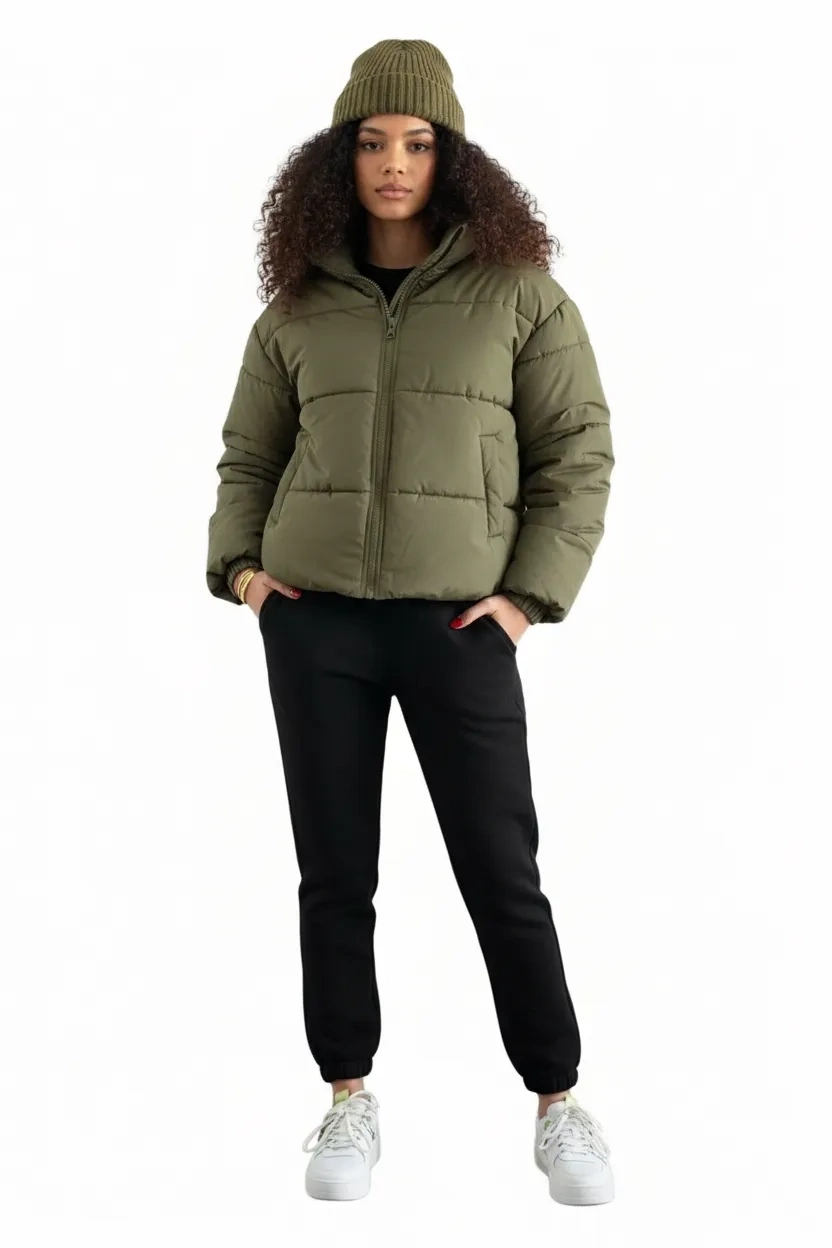 Jogger 3 İplik Şardonlu Cepli Tek Alt Siyah Siyah Sütlü Kahve