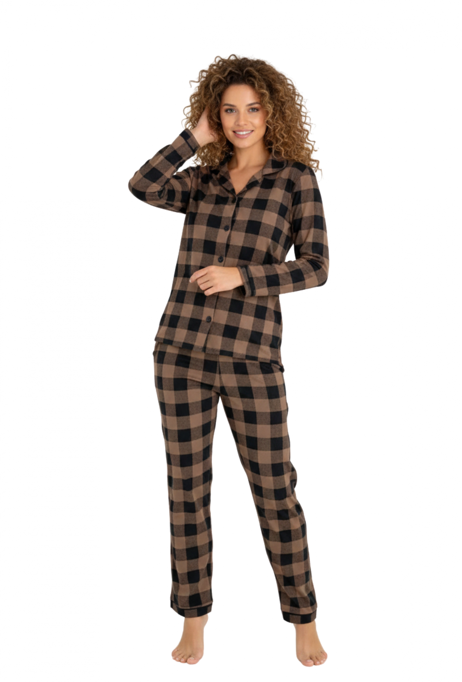 9209 Kly Kadın Düğmeli Pijama Takımı