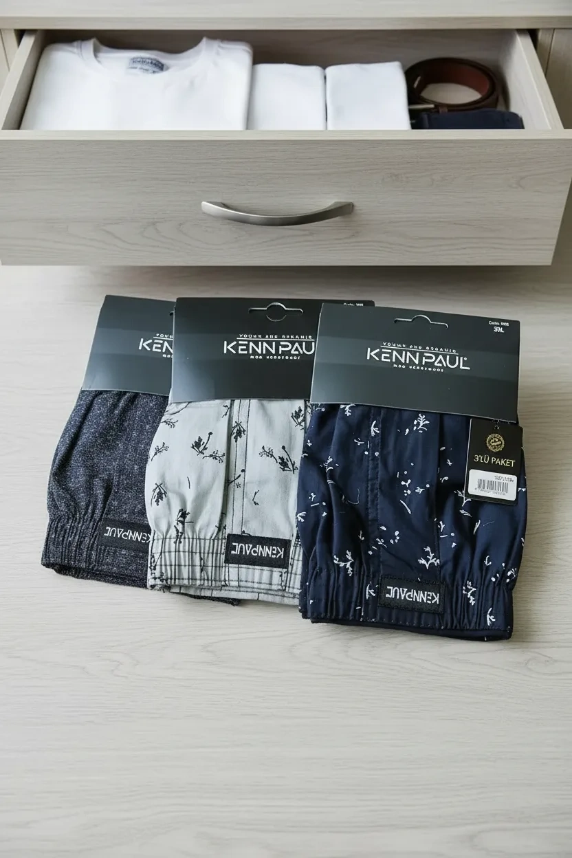 Kenpaul Desenli Poplin Erkek Boxer 3 Adet