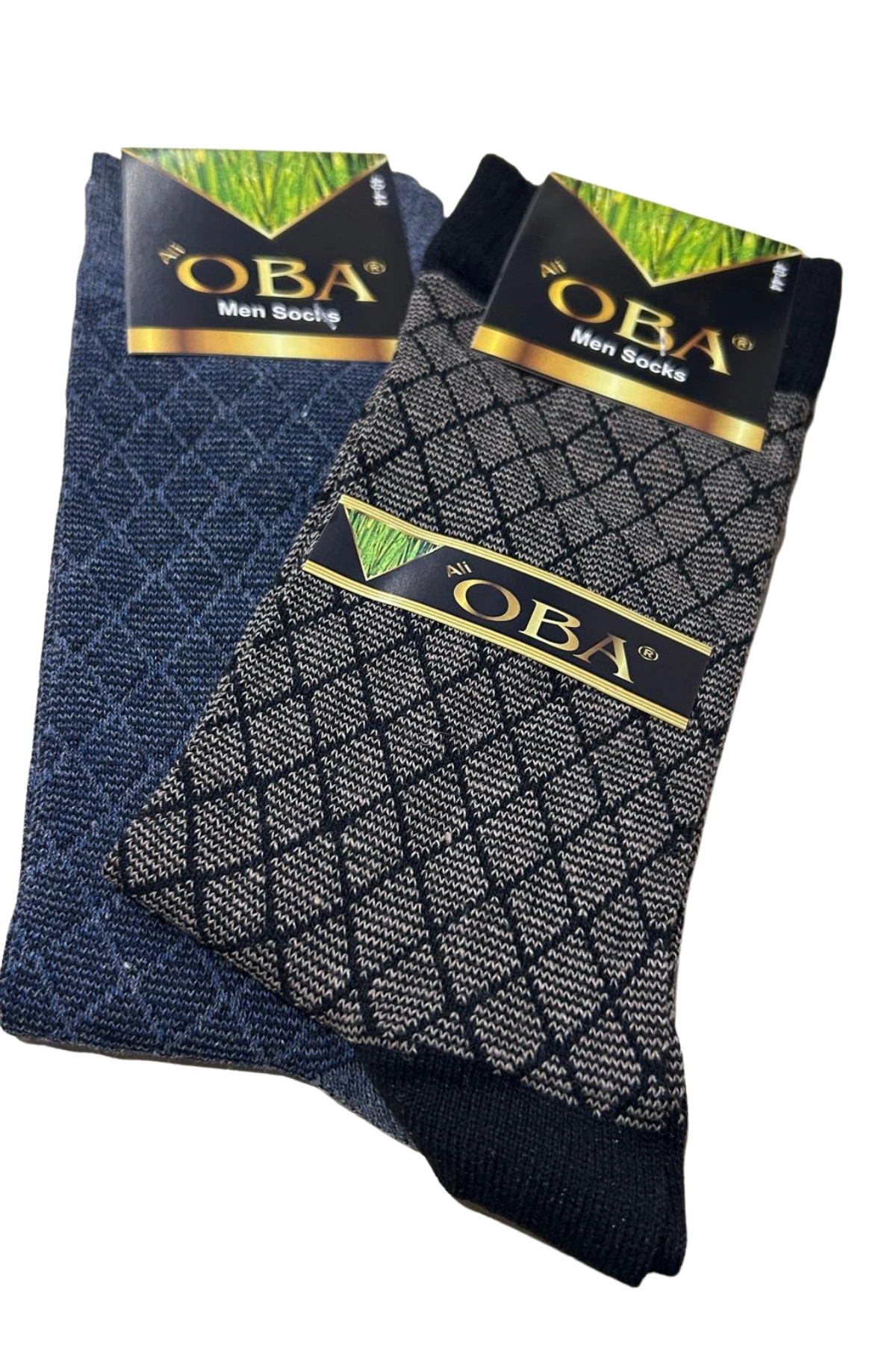 Oba Desenli Bambu Erkek Çorap 10 Adet