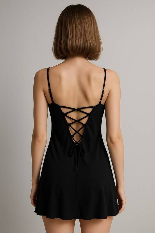 Venlisa Zarif Dantel İşlemeli Kadın Gecelik V2104