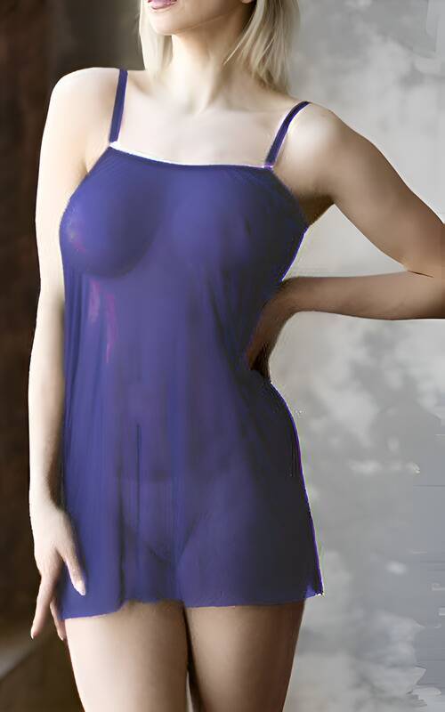 Venlisa Transparan Tül Mini Gecelik V2203