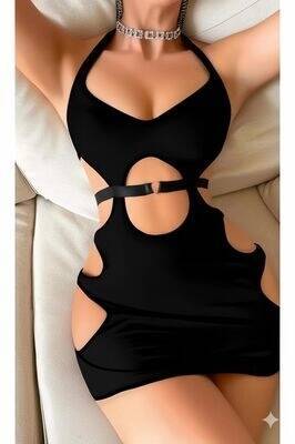 Venlisa  Desenli Transparan Mini Elbise | V9200